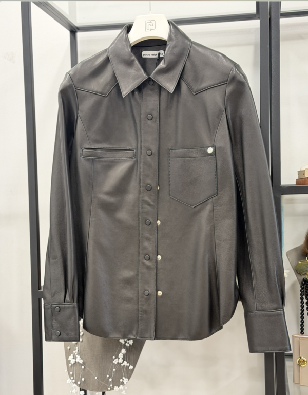 CHAQUETA CAMISERA PIEL PACO RABANE