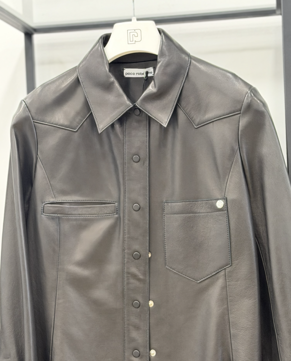 CHAQUETA CAMISERA PIEL PACO RABANE