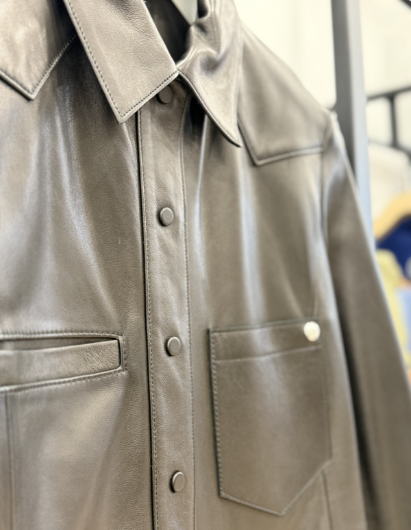 CHAQUETA CAMISERA PIEL PACO RABANE
