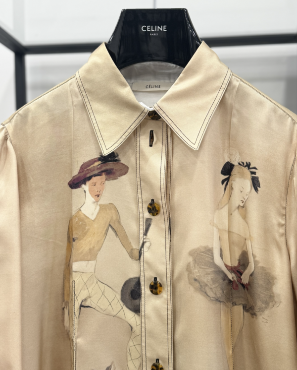 camisa de seda celine