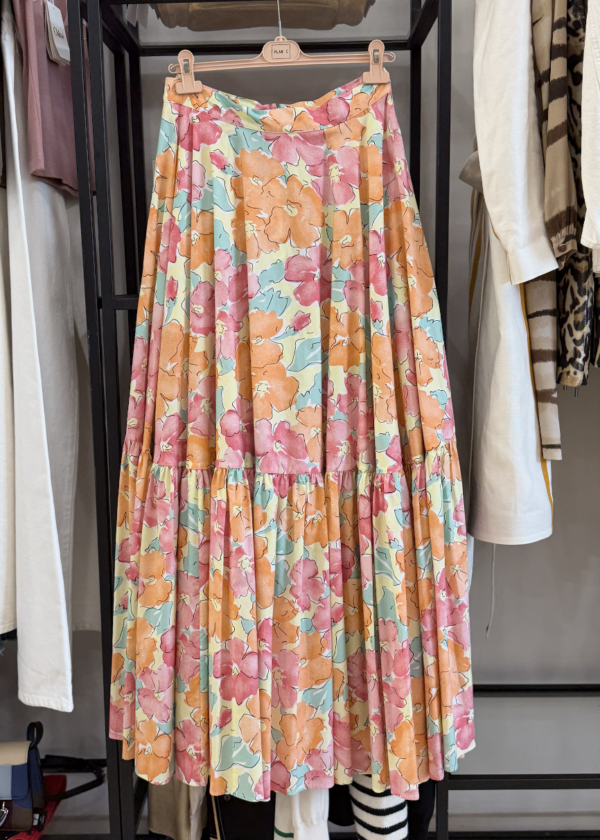 falda maxi flores plan c