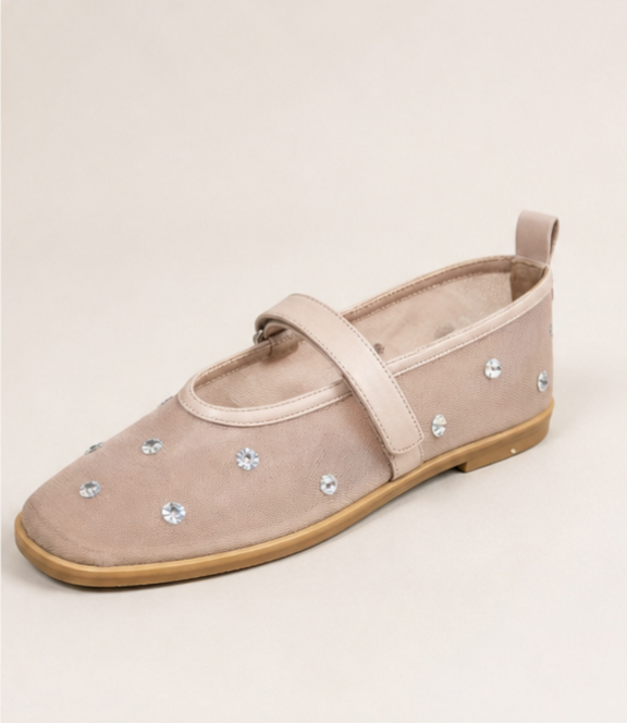 sandalia rejilla nude